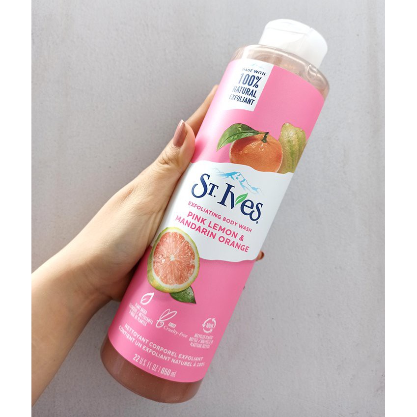 Sữa tắm St.Ives - Sữa tắm tẩy tế bào Chết, dưỡng da 650ml