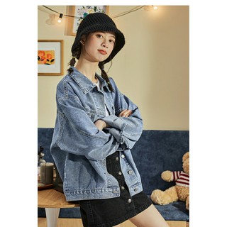 Áo khoác jean nữ túi vuông trên Jackie 2 dây kéo đỉnh cao áo jeans tại Chiwawa shop