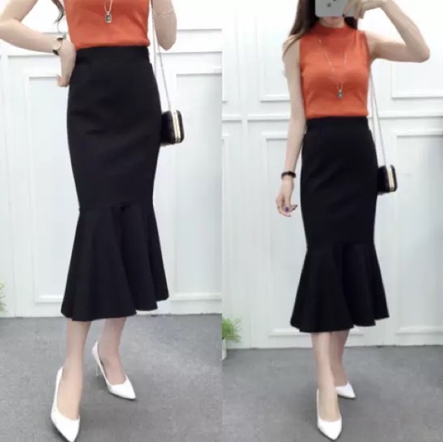 Chân váy đuôi cá dáng dài 70cm thời trang nữ | BigBuy360 - bigbuy360.vn