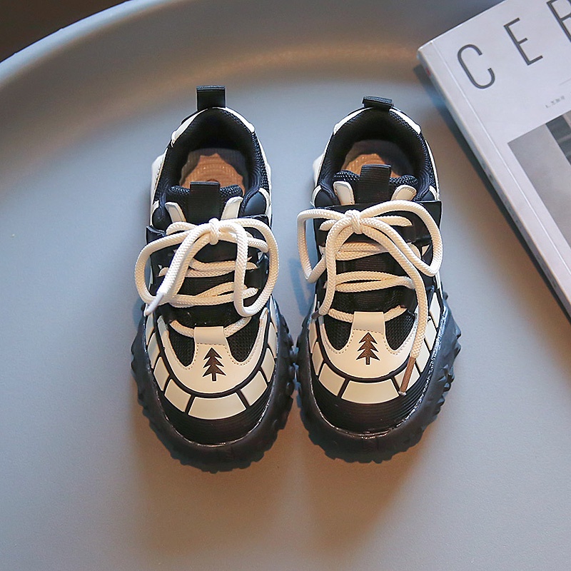 Giày Sneaker Đế Mềm Chống Trượt Thoáng Khí Có Dây Cột Nhiều Màu Thời Trang Cho Bé Trai / Gái 2-16 Tuổi