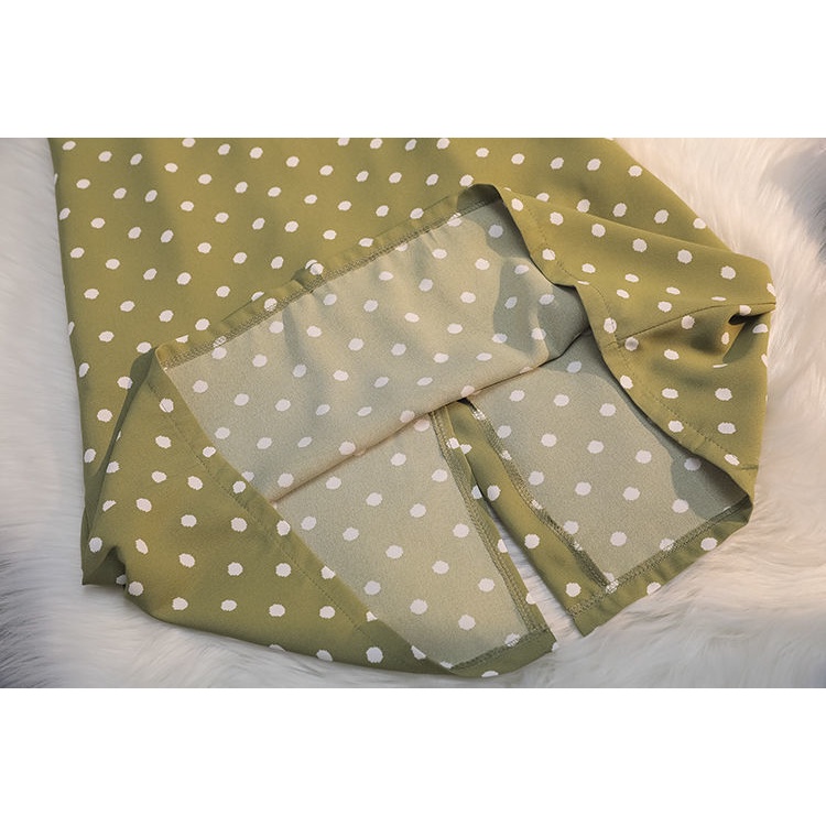 Chân Váy Chữ A Lưng Cao Họa Tiết Chấm Bi Thời Trang Mùa Hè Hàng Mới 2022 Dành Cho Bạn Nữ