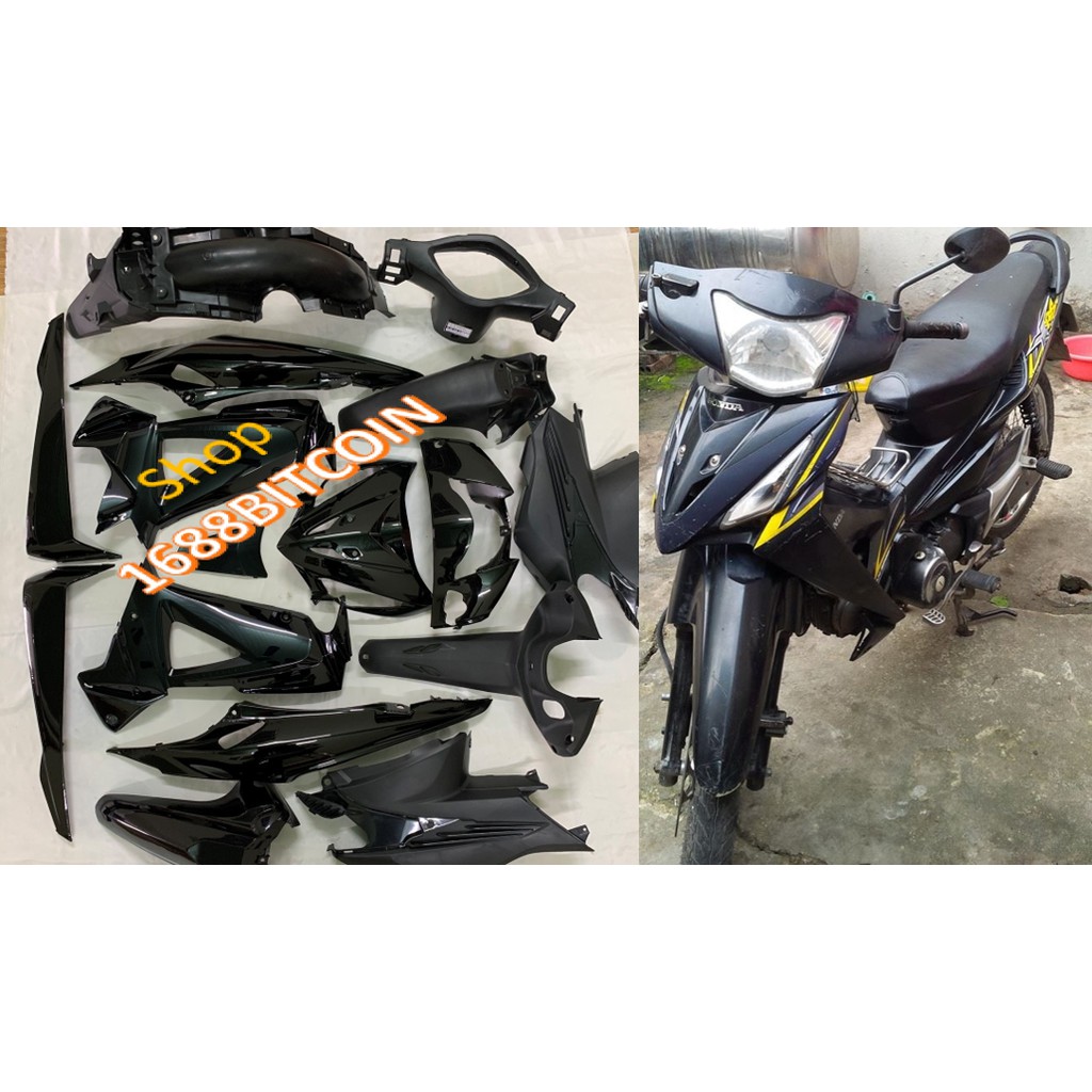 Dàn áo xe Wave RSX -Full vỏ nhựa xe Wave RSX 100 siêu nhân đời 2008 đến 2009 -rsx màu ĐEN