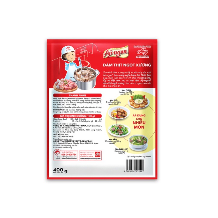 Hạt nêm Aji-ngon gói 400g