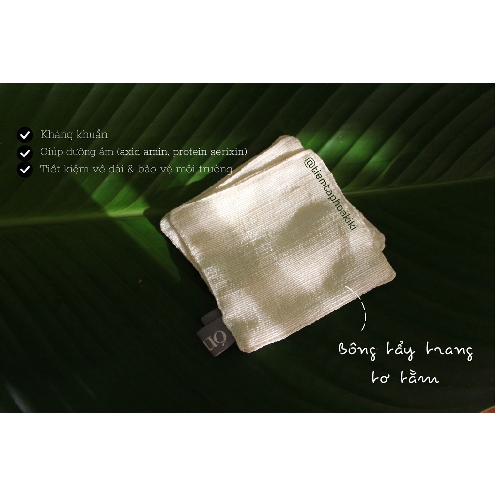 Bông tẩy trang tơ tằm size lớn (8x8 - size cách Spa chuyên dùng)