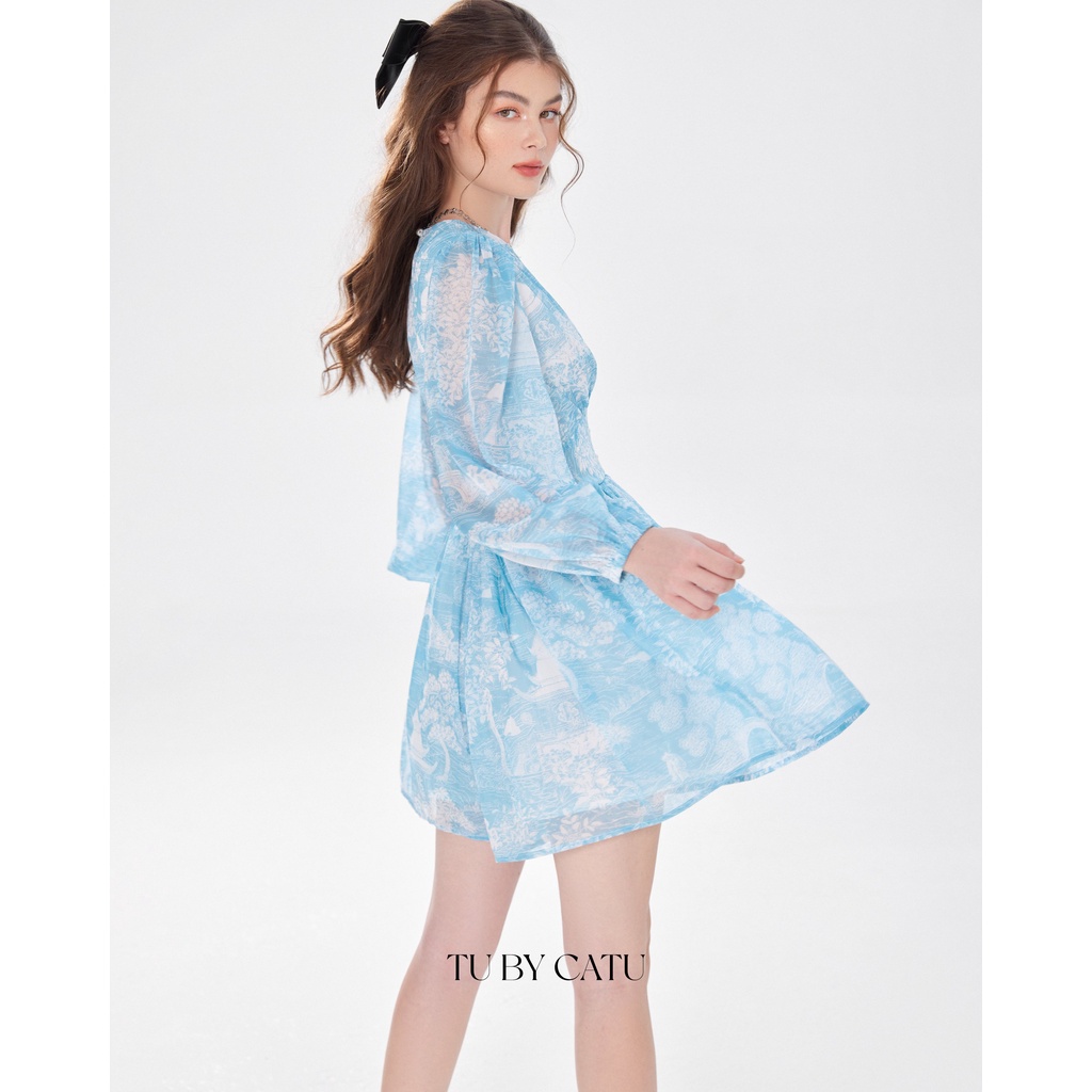 TUBYCATU | Jumpsuit họa tiết xanh