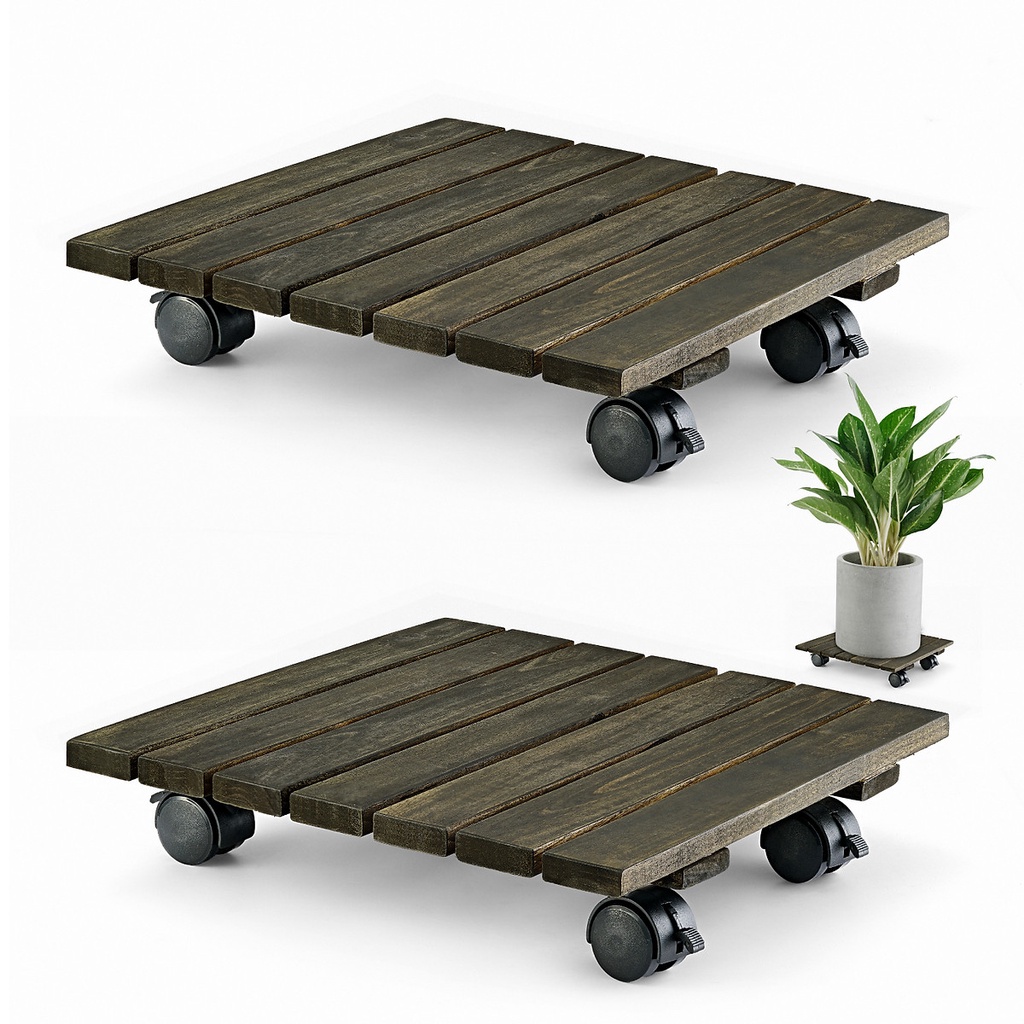 Đế Lót Chậu Cây, Có Bánh Xe, Nhiều Màu, Đường Kính 30cm - Hàng Loại A Xuất Khẩu