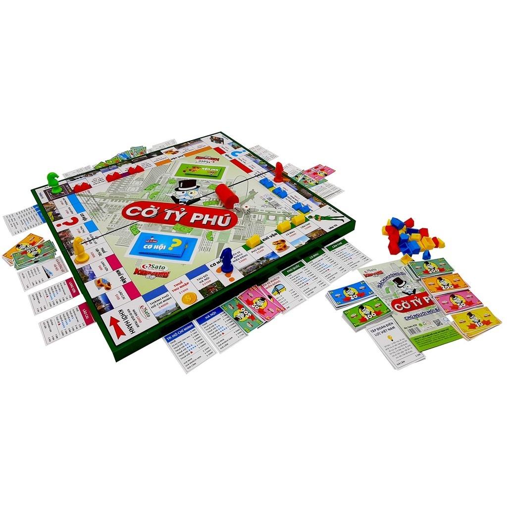 Cờ Tỷ Phú - Monopoly - bàn NHỰA cao cấp 42 x 42cm - Trò chơi rèn luyện tư duy Bi House