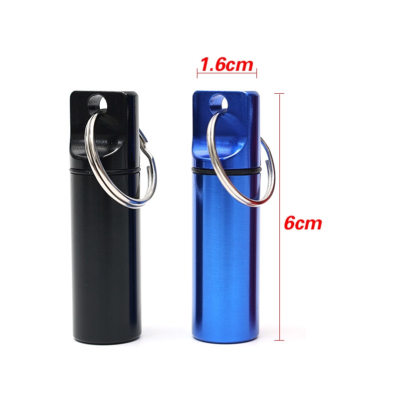 Hộp Đựng Thuốc Bằng Hợp Kim Nhôm Đầu Phẳng Chống Thấm Nước Có Nắp Đậy Tiện Dụng