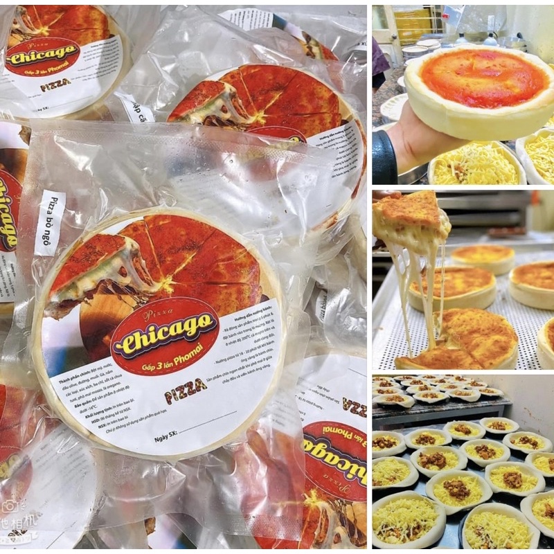 PIzza CHICAGO nhân nhồi gấp 3 lần phomai