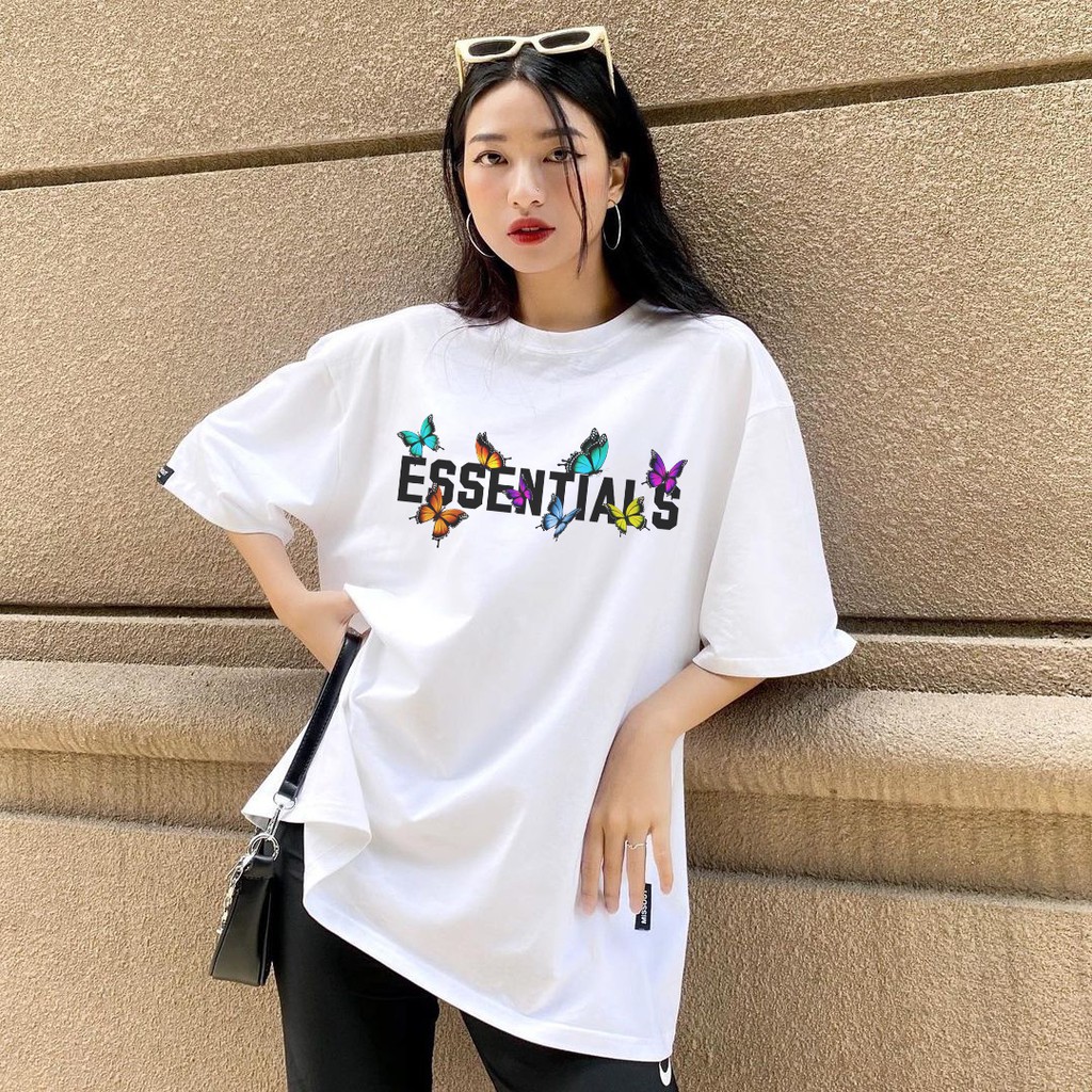 Áo Essentisl in hình Butterfly cotton 4 chiều nam nữ mặc form siêu đẹp phong cách năng động trẻ trung