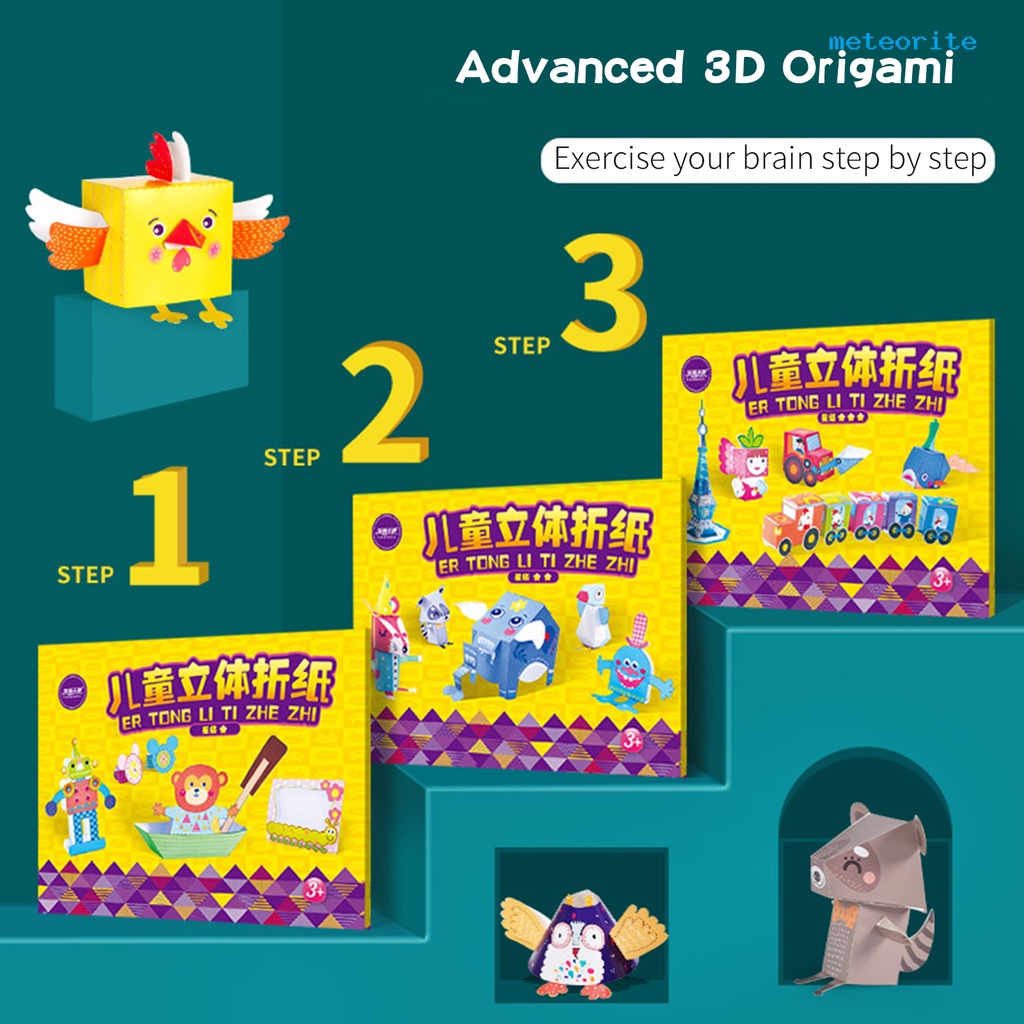 ☻Pistachio☻Sách giấy xếp hình Origami thủ công cho bé