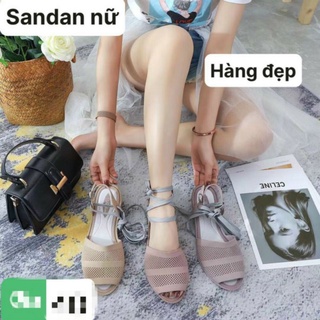 Giày sandal nhựa búp bê cột dây đi mưa
