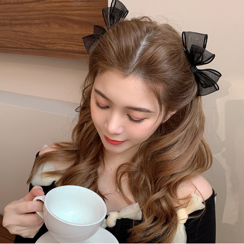 Kẹp Tóc Nơ Lưới Thời Trang Hàn Quốc
