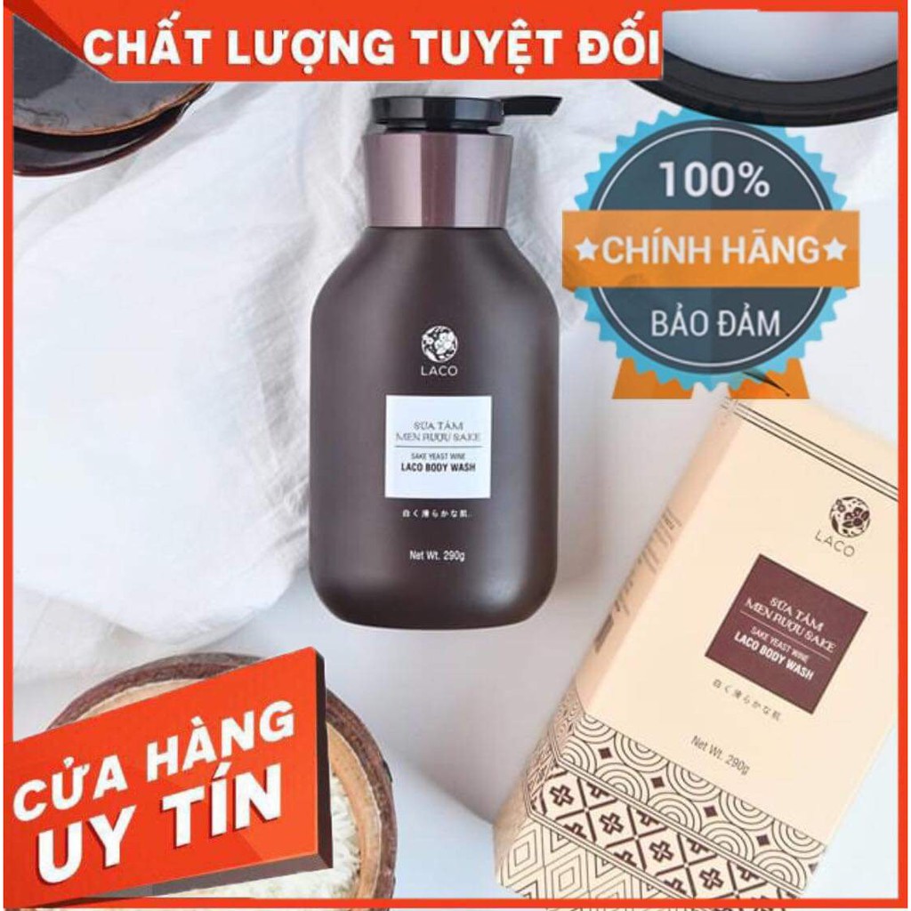 Sữa tắm dưỡng trắng ngừa mụn lưng men rượu SAKE LACO | BigBuy360 - bigbuy360.vn
