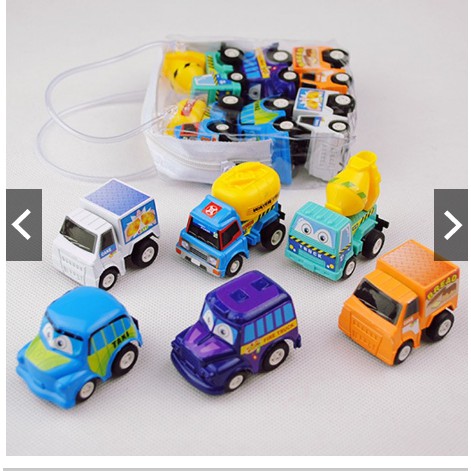 Set 6 ô tô mini chạy cót cho bé trai
