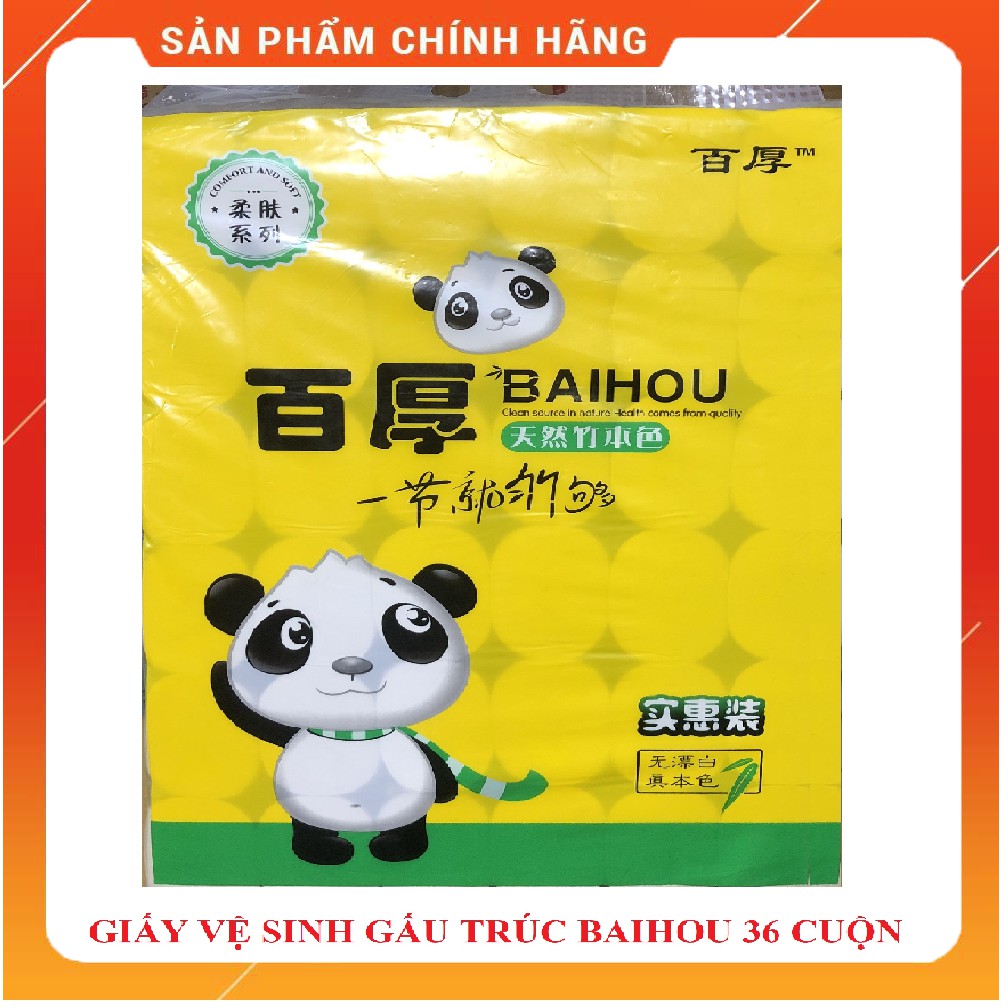 36 CUỘN GIẤY GẤU TRÚC ĐA NĂNG SIÊU DAI BAIHU