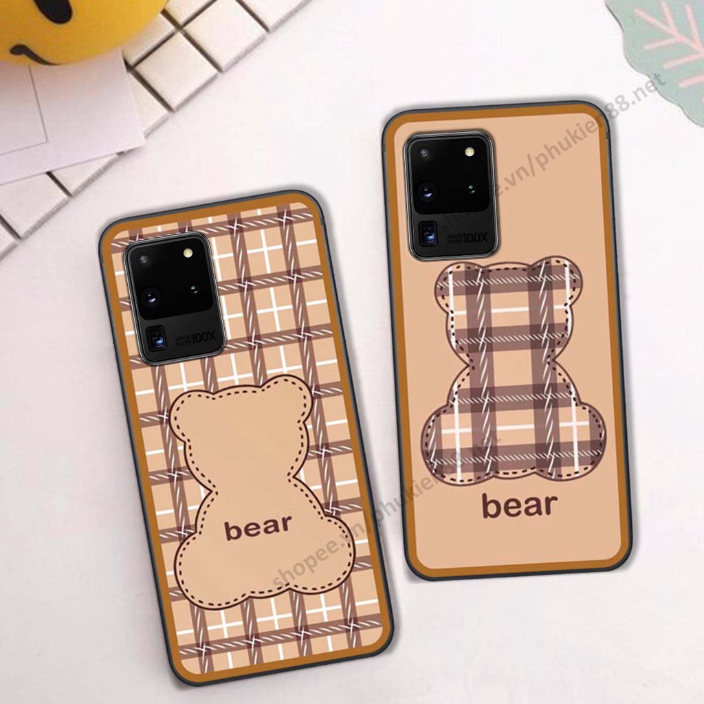 Ốp lưng Samsung S20 Ultra ốp điện thoại LineBear, bé tóc xù, hoa siêu đẹp