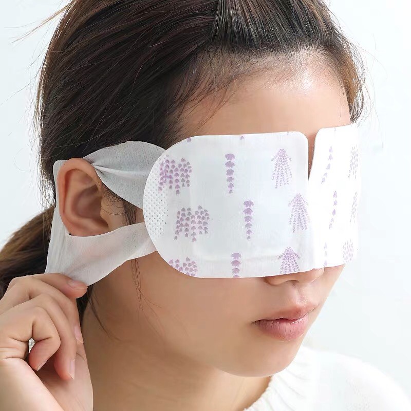 Bịt mắt ngủ chườm nóng 41 độ, miếng chườm mắt hơi nước nóng giúp giảm nhức mỏi mắt, tăng cường thị lực