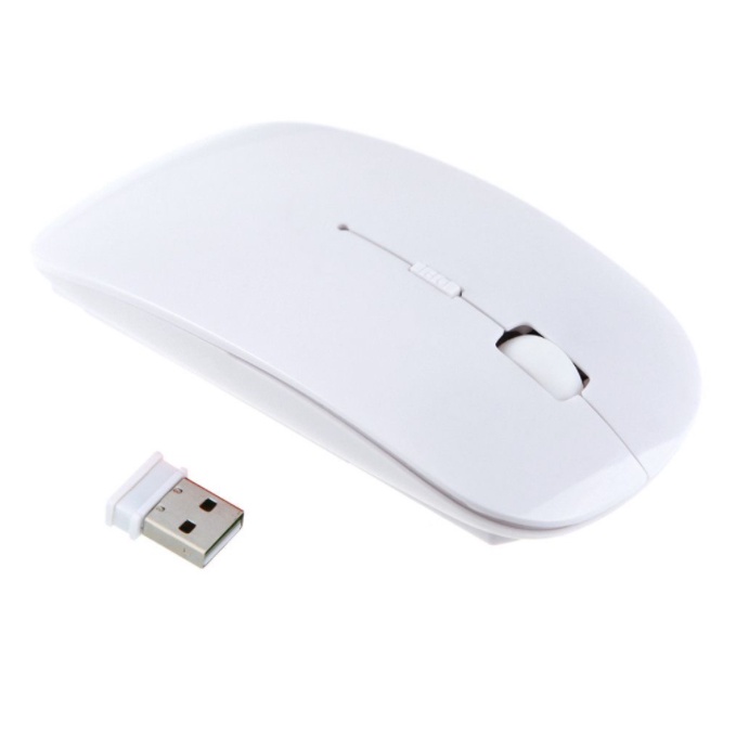 Chuột Không Dây 2.4ghz Siêu Mỏng Đầu Cắm USB Cho Laptop,Máy Tính