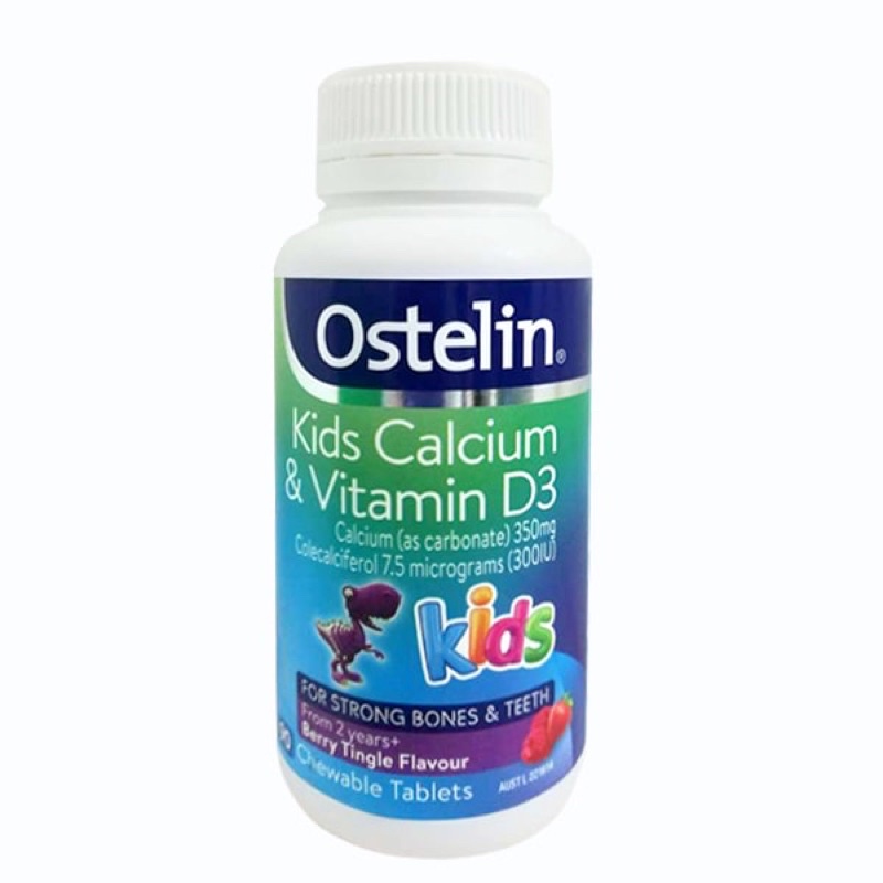 Vitamin D3 và Canxi cho bé Ostelin Kids ( Úc ) - 90 viên nhai - Cho bé từ 2 tuổi