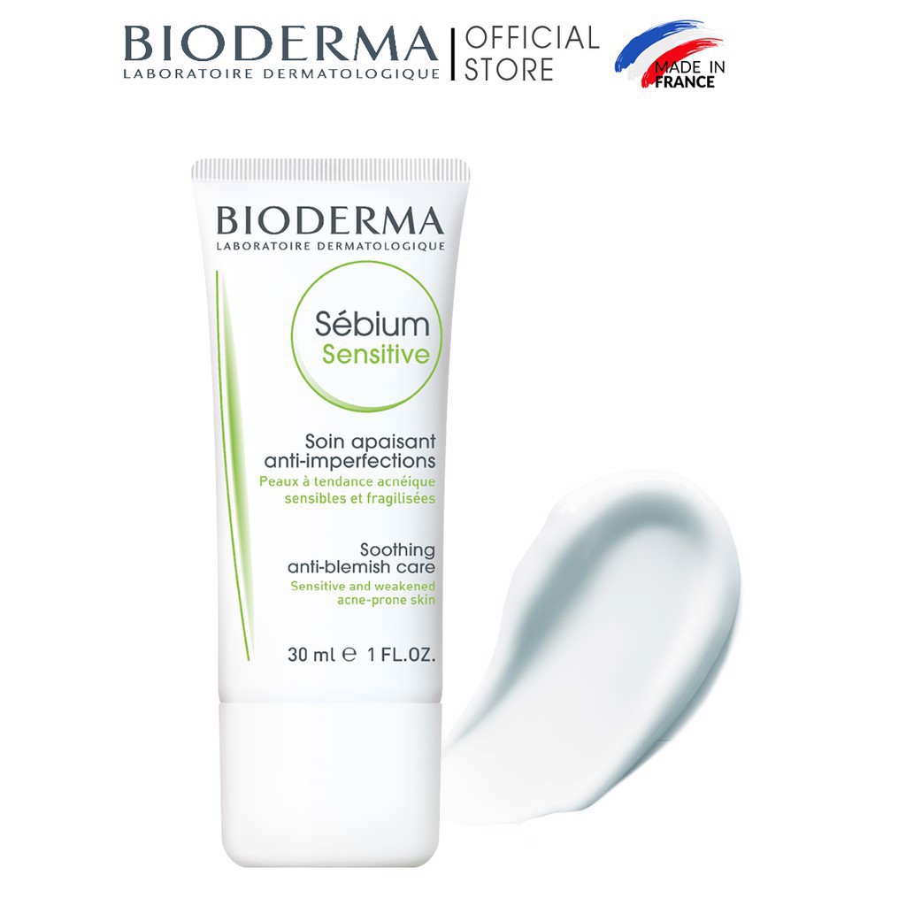 Kem dưỡng Bioderma Sebium Sensitive kiềm dầu, giảm mụn cho nhạy cảm