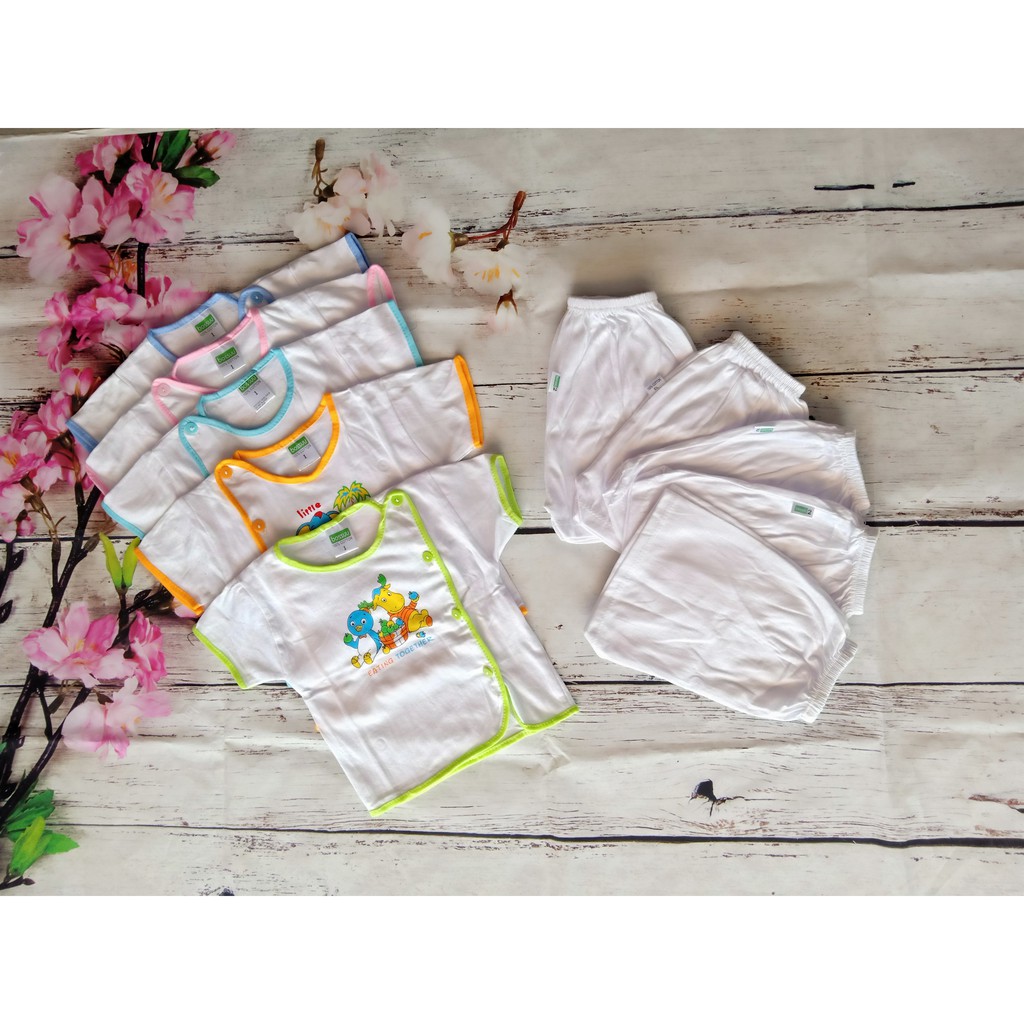 Combo 5 áo tay ngắn + 5 quần ngắn cotton bé