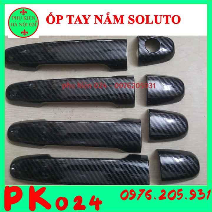 Bộ Ốp Tay Nắm Hõm Cửa Soluto 2019-2021 Vân Cacbon