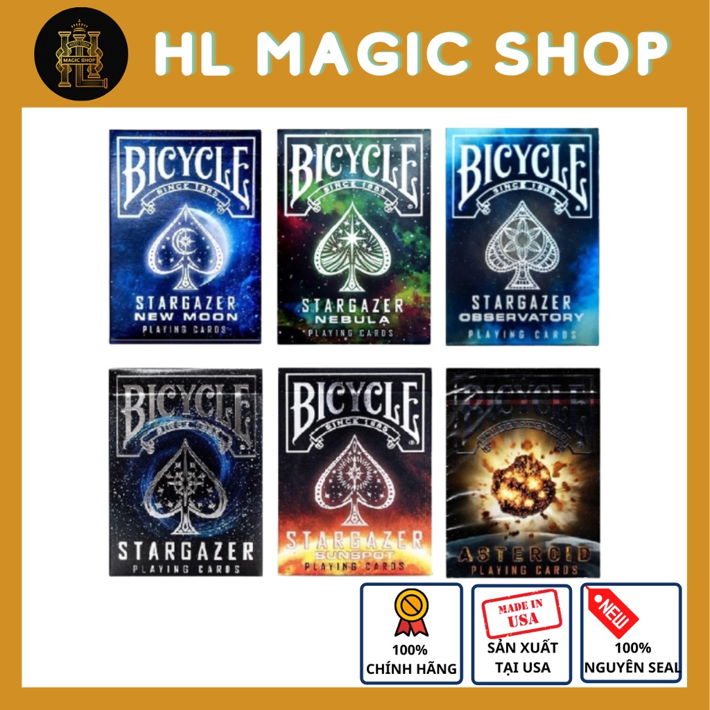 Bộ bài tây Bicycle Stargazer Playing Cards - Series [Hàng Mỹ]