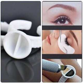 Nhẫn đựng keo nối mi 2 ngăn (phụ kiện liên quan đến keo)