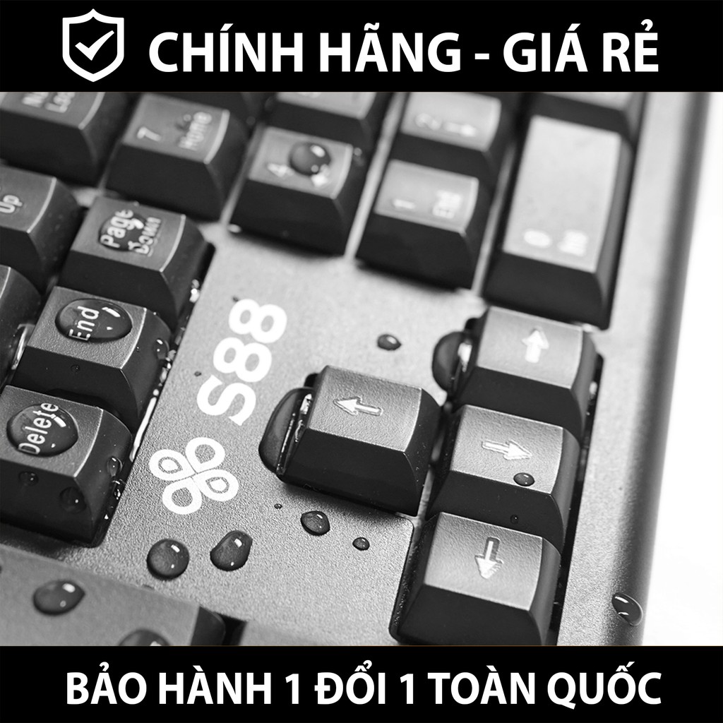 Bàn phím có dây S88 K1 - Chống tràn bền Bỉ - Bảo hành 24 tháng 1 đổi 1