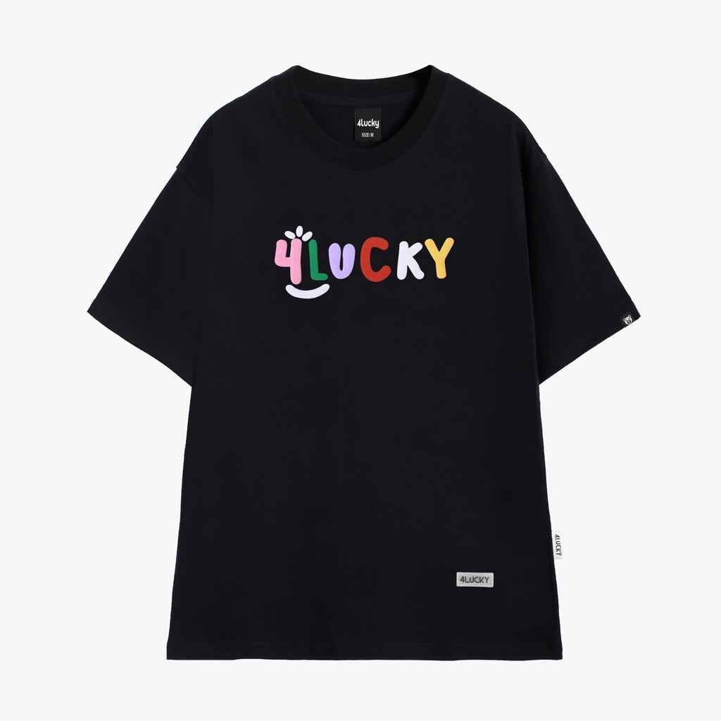 Áo thun trơn unisex 4lucky 6036 - tay lỡ form rộng oversize streetwear