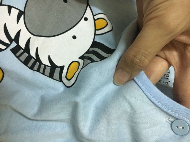 Bộ dài tay cúc vai (100% cotton, loại 1)