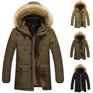 Outwear Sale Parka Jacket Fur Size Warm Cotton Winter Hooded M-4xl Collar Coat