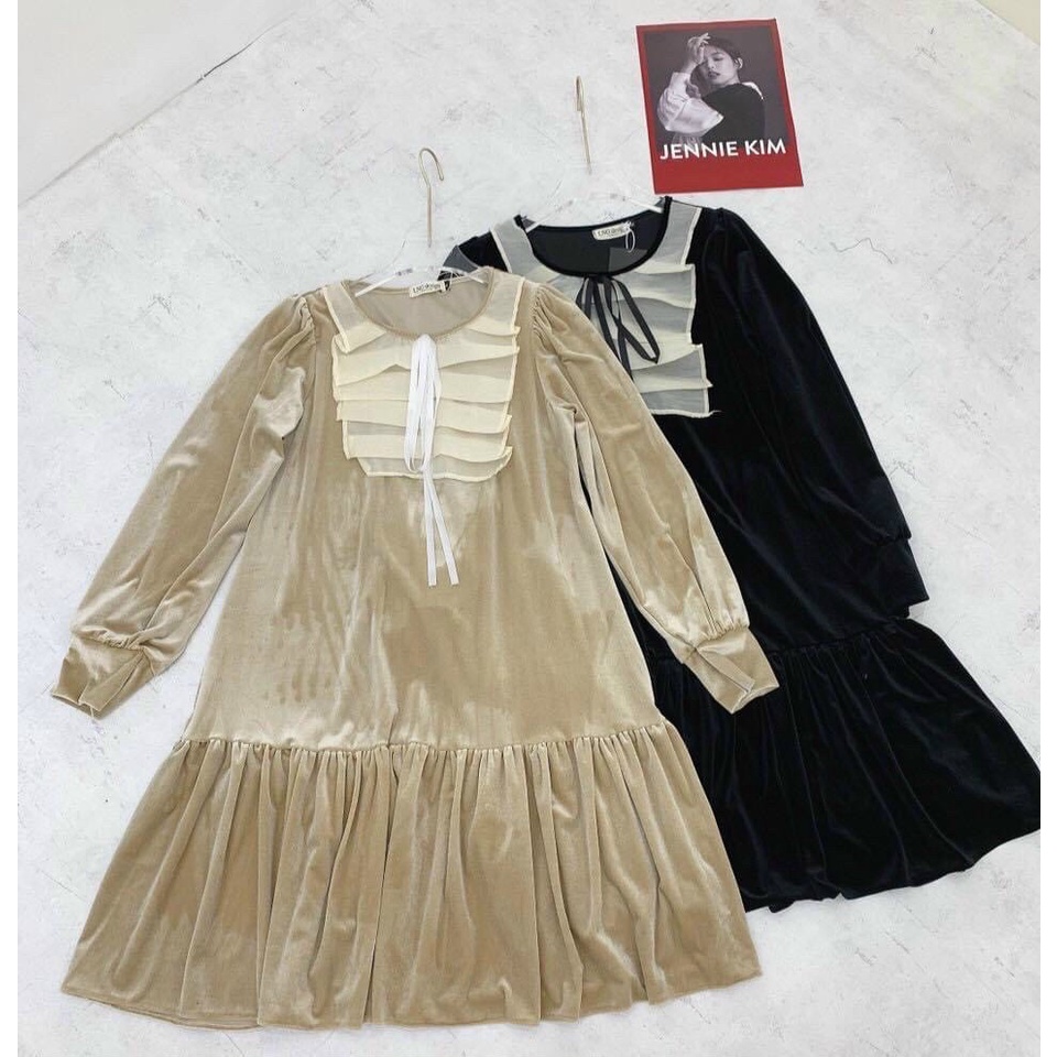 Váy bầu thu đông công sở đẹp giá rẻ CHẤT NHUNG thiết kế đẹp kiểu dáng thời trang phù hợp dự tiệc V36