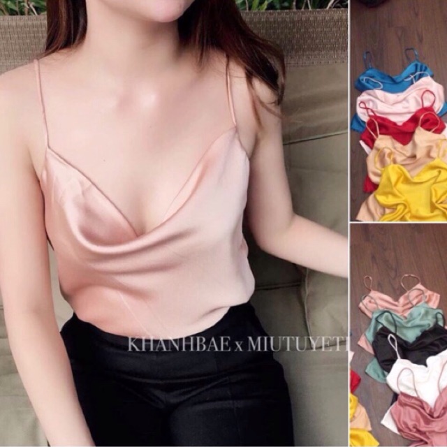 [Rẻ Vô Địch Áo 2 dây phi lụa cổ đỗ H.Giang Idol | BigBuy360 - bigbuy360.vn