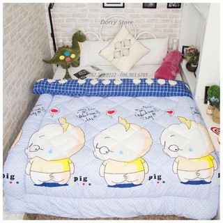 Bộ Chăn Phao Ga Gối Poly Set 5 Món nhiều mẫu lựa chọn