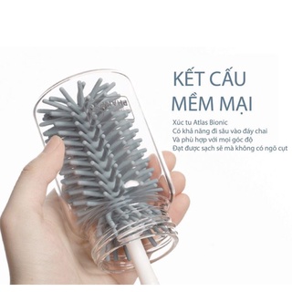 Cọ bình sữa núm ti silicon 3 chi tiết