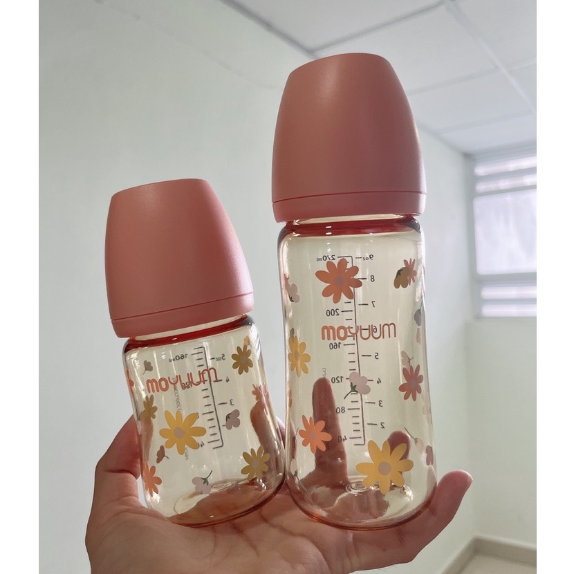 Bình Sữa Moyuum Hoa Cúc Hồng - Daisy Limited Edition 2022 Hàn Quốc size 170ml/ 270ml