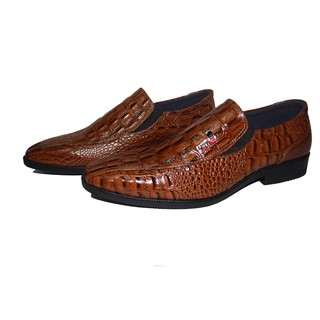 Giày tây da bò thật vân cá sấu .BH 12 tháng.MS:T149