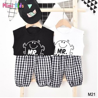Sét 3 lỗ MR quần caro cho bé trai