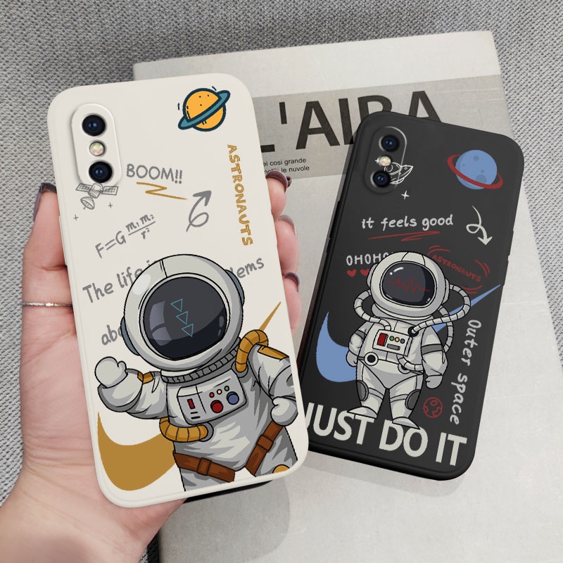Ốp Điện Thoại Mềm Hình Phi Hành Gia Cho IPhone X XS XR XS Max