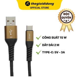 Cáp type c 2m mbest ds463x-wb đen