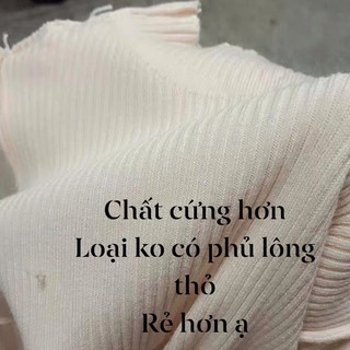 Áo Len Tăm Phủ Lông Thỏ Cổ 3 Phân Hàng QC