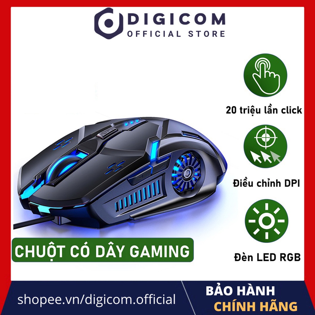 Chuột máy tính có dây gaming - Chuột gaming máy tính có dây YINDIAO G5 3200DPI / Chế độ LED 7 màu / 6 nút bấm