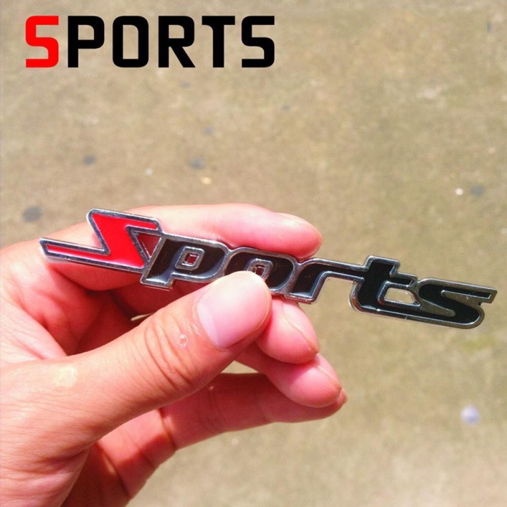 Decal chữ SPORT kim loại trang trí ô tô xe máy S030