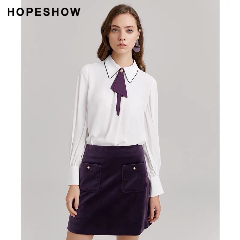 Chân váy nhung tím Hopeshow