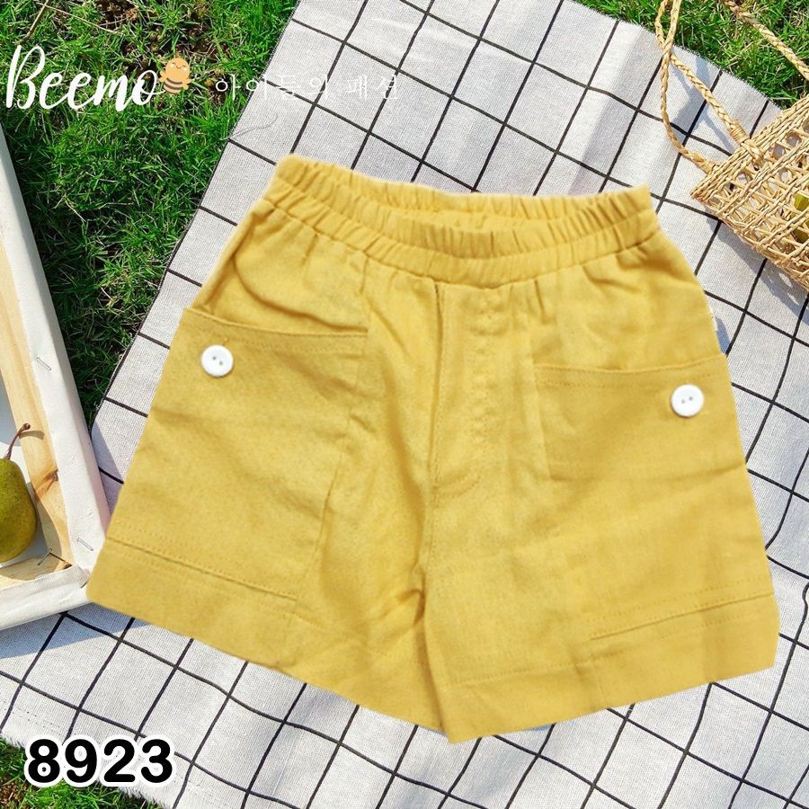QUẦN SHORT BÉ GÁI LINEN BEEMO NHIỀU MÀU CHO BÉ TỪ 9-22KG