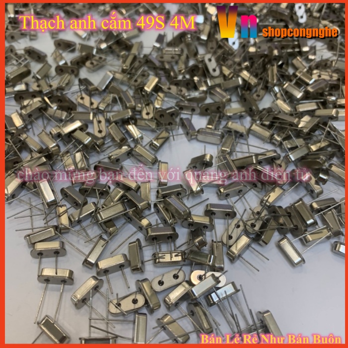 Thạch anh cắm 49S DIP 4Mhz 4M hai chân vỏ sắt