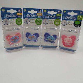 TY NGẬM ĐƠN CHỈNH NHA MÀU XANH DR BROWN'S (0-6M)