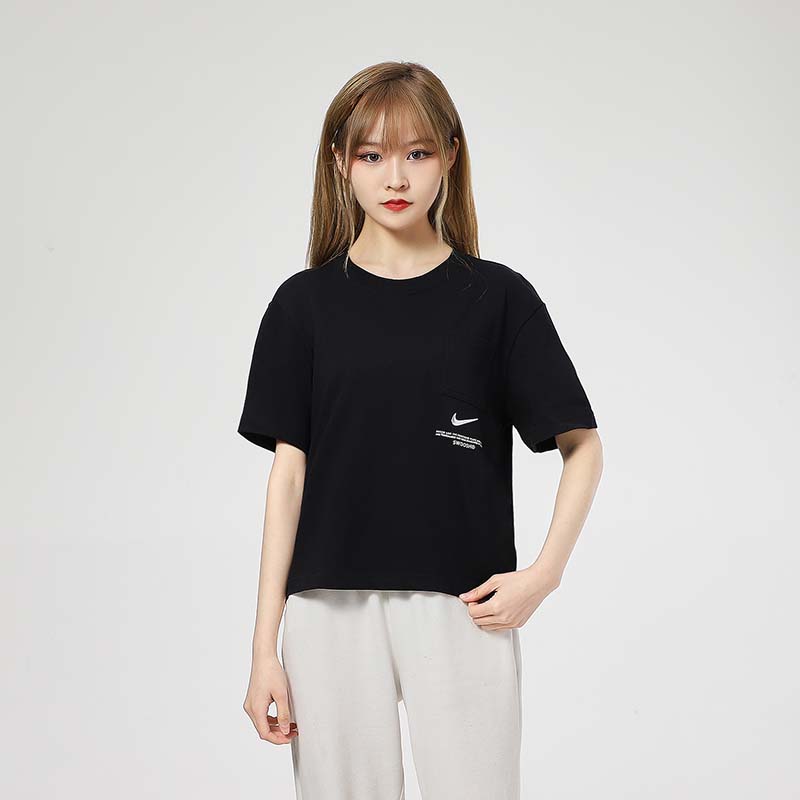 Nike Short-sleeved T-shirt Women's 2021 Spring and Summer New Round Neck Black Casual Sportswear Half Sleeve Top CZ8912-010 | BigBuy360 - bigbuy360.vn